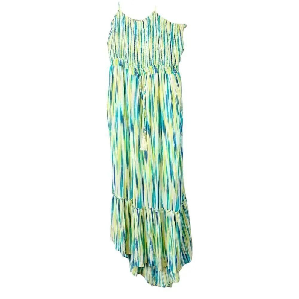 NWT Davi & Dani Women’s Blue Green Caribbean Vibes Maxi Dress Size 2XL Vacation - Picture 2 of 12
